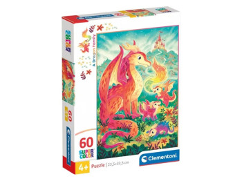 Пазлы 60 элементов, Семья дракона, Clementoni 26600