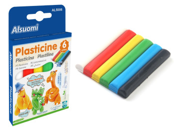 Пластилін набір 6 кольорів Plasticine, 70 г, у коробці
