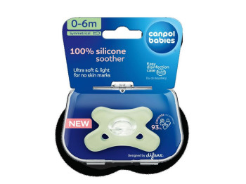 Пустушка, 100% Silicone Soother, силікон, 0-6 міс, 24/001_GRE, Canpol Babies