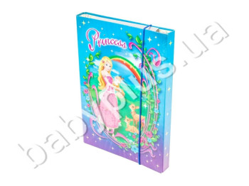 Папка для праці KIDIS на гумці A4, картон PRINCESS WORLD
