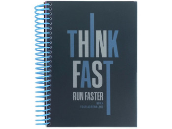 Блокнот A5 на спирали с разделителями в клетку Think fast 8405-20-A, 120 листов