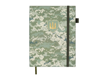 Щоденник недатований MILITARY A5, світло-зелений, 336 сторінок, штучна шкіра, Buromax
