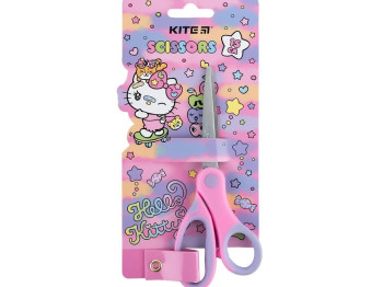 Ножницы детские с резиновыми вставками Hello Kitty 15 см, с закругленными кончиками, Kite