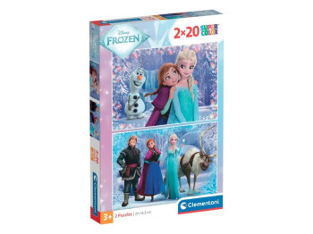 Пазлы 2х20 элементов, Герои мультфильма "Ледяное сердце 2", Clementoni 24825