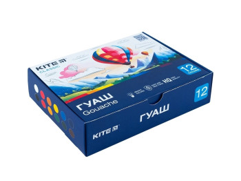 Гуашь Classic 12 цветов, 20 мл, Kite