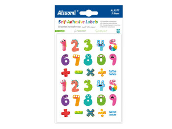 Наліпки  цифри Alsuomi AL9077, 11×15 см, 5 аркушів