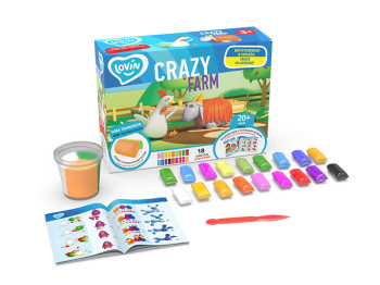 Набір тіста для ліплення Crazy Farm. ТМ LOVIN'DO 41189.