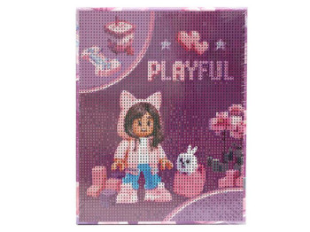 Алмазна мозаїка Kidis Дівчинка з кроликом, 20×25 см, на полотні