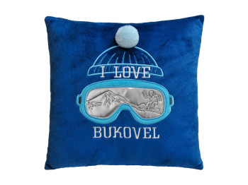 Подушка декоративна I Love Bukovel, м’яка, Tigres