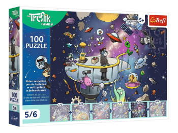 Пазли Trefl UFT Treflik Family Берт у космосі, 100 елементів