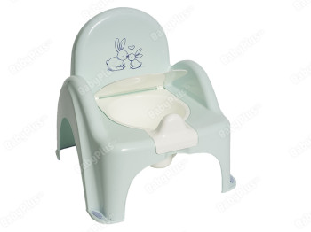 Горщик - стільчик Зайчики м'ятний. Tega Baby KR-012-105