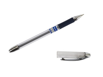 Ручка масляная Max Writer Silver. Hiper HO-338. Длина письма 2500м 0,7мм. Цвет СИНИЙ (цена за 1 шт.)