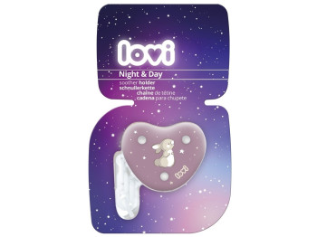 Ланцюжок до пустушки, Night&Day Girl, пластик, 0м+, 10/893_girl, LOVI
