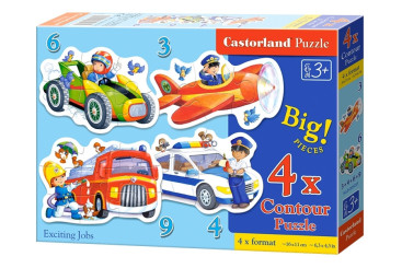 Пазлы Забавные профессии, 3,4,6 и 9 элементов, Castorland