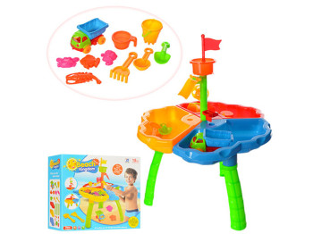 Столик-пісочниця з млином 726-27, 57,5 см, з аксесуарами, Baby Toys
