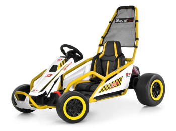 Електрокарт M 6374 EL-6, 2 мотори 200W, акумулятор 24V, жовтий, Bambi Kart