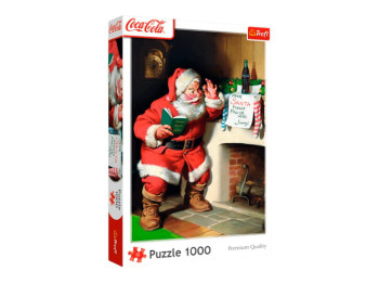 Пазл Trefl Coca-Cola Санта біля каміна, 1000 деталей