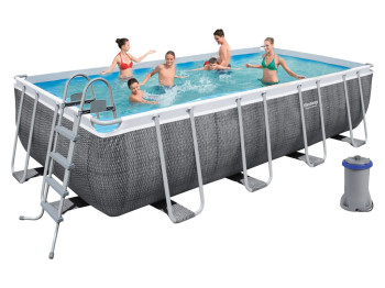 Басейн каркасний прямокутний Power Steel. Bestway 56996