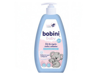 Дитячий гель для тіла та волосся 2 в 1 Bobini Baby, гіпоалергенний, 500 мл