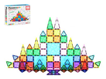 Магнітний конструктор PicassoTiles Mini Diamond Series Set, 100 деталей