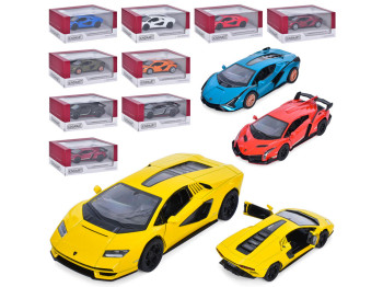 Машинка інерційна металева Lamborghini, KT5452W, 13 см, відчиняються двері, Kinsmart