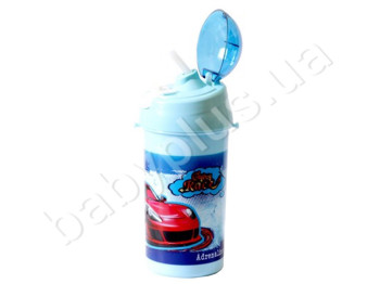 Пляшка для води з трубочкою Crazy Race 550 мл, KIDIS 13006