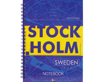 Блокнот Flags Stockholm на спирали, A5, 96 листов