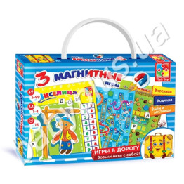 Игра магнитная в дорогу Виселица, ходилка, змеи-лестницы (рус) ,
