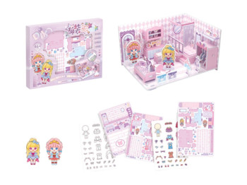 Набор мебели для кукол Q9021 комната-ателье, 46 деталей, для сборки, BabyToys