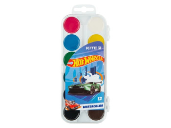 Краски акварельные Hot Wheels 12 цветов, Kite