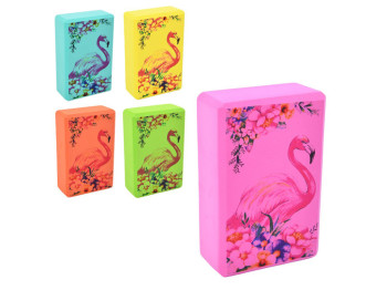 Блок для йоги опорний MS 0858-13, 23 см, EVA, з малюнком, BabyToys