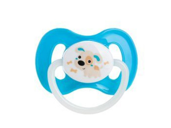 Пустушка латексна кругла 0-6 м-ців Bunny & Company синя, Canpol babies 23/277_blu_new