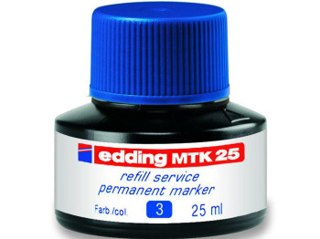 Чорнило для заправки Permanent синє. Edding e-MTK25/03