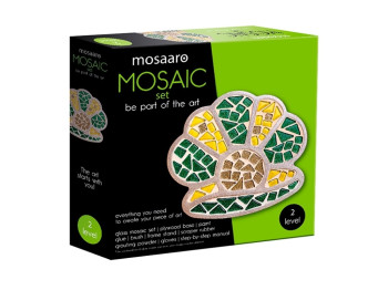 Набір для творчості скляна мозаїка Мушля, декор з мозаїки, Mosaaaro
