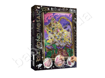 Набор для творчества DIAMOND MOSAIC Котята в корзине большой, Danko Toys