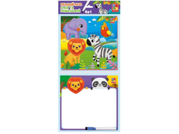 Настольная игра Набор 4в1, Зоопарк, Vladi Toys