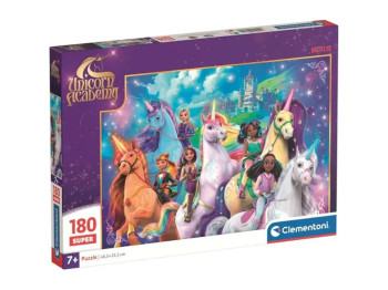 Пазлы 180 элементов, Академия единорогов, Clementoni 29802
