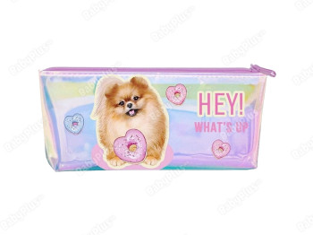 Пенал-косметичка лазерний Whats up puppy 20х9х2,5 см, Kidis 13077