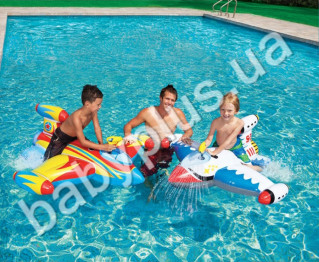 Плотик Космический корабль с водяным пистолетом Intex 57539