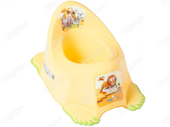 Горшок Сафарі з протиковзною гумою жовтий. Tega Baby SF-011-124