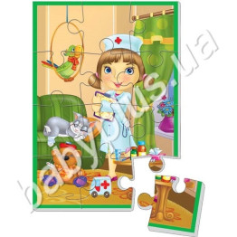Мягкие пазлы Девочка доктор А5, Vladi Toys