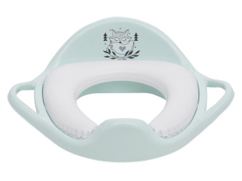 Туалетне сидіння М'яке Plus baby Маленька лисичка зелене. Tega Baby PB-LIS-020-105
