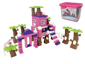 Конструктор детский Дом принцессы, 151 деталь, в пластиковом боксе, Doloni Toys