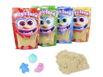 Кинетический песок Magic Sand классический в пакете, 350 г, для лепки, Strateg