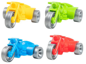 Мотоцикл трехколесный игрушечный Kid Cars Sport 39536, 9 см, подвижные колеса, Tigres