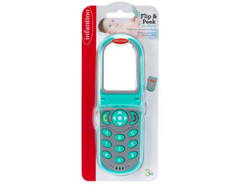 Телефон іграшковий Flip&Peek 306307I, 21 см, дзеркальце та кнопки, Infantino