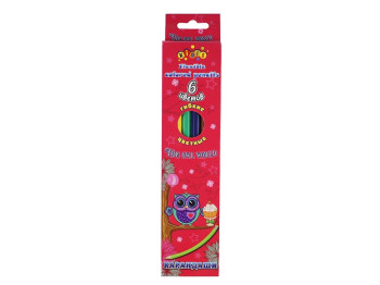 Карандаши пластиковые цветные 6 цветов KUTE LITTLE OWN, KIDIS 7959