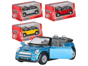 Машинка металлическая инерционная MINI COOPER S CONVERTIBLE. Kinsmart KT 5089 W