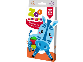 Тесто для лепки ZOOлепашки Зебра, набор, 8 цветов, ZIRKA