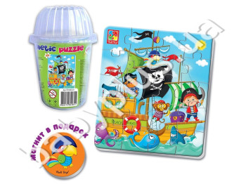 Пазлы в стаканчике Пираты, Vladi Toys